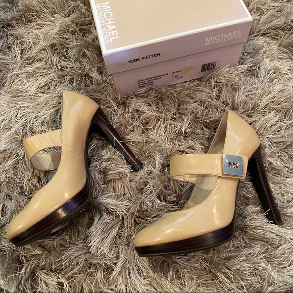 Michael Kors Nude Devenport Mary Jane Pumps - Picture 7 of 8